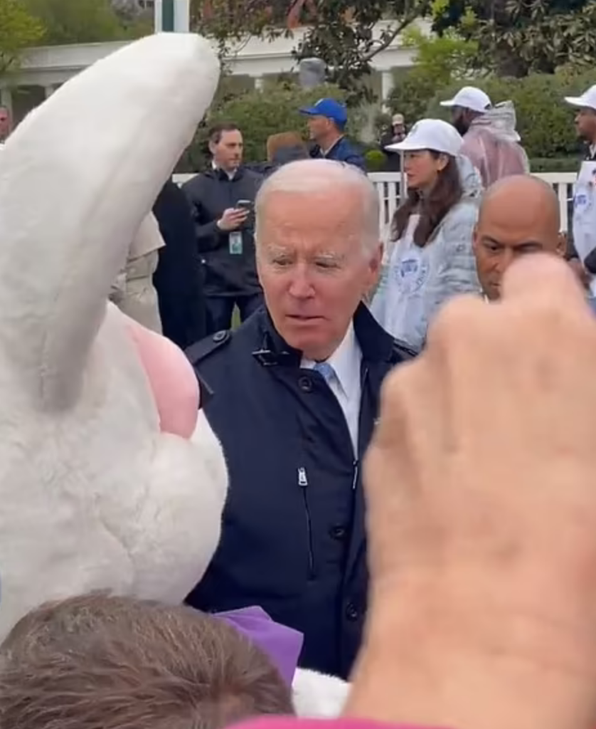 Joe Biden, Easter Bunny, Secret Service, Press, Image provided by Twitter